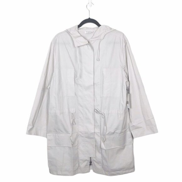 Equipment Light Gray Short Boven Parka Jacket - Picture 1 of 12